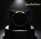 Tiger Eye & Black Onyx Beaded Bracelet – 19 cm | 8 mm Natural Stone Bracelet | Any Size Available