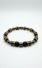 Men’s Hematite & Matte Black Bracelet – 19 cm