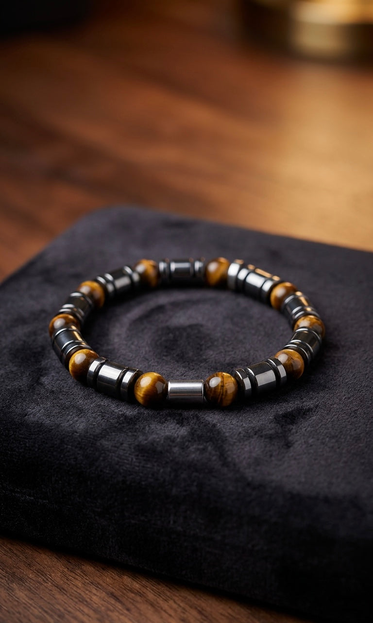 Luxury Tiger’s Eye & Hematite Bracelet