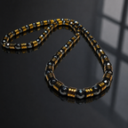 Men’s Faceted Hematite Necklace – 8mm Beads – 26” Slip-On – Custom Length Available