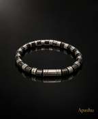 Men’s Bracelet – Stainless Steel & Hematite Style – 19 cm – Unisex