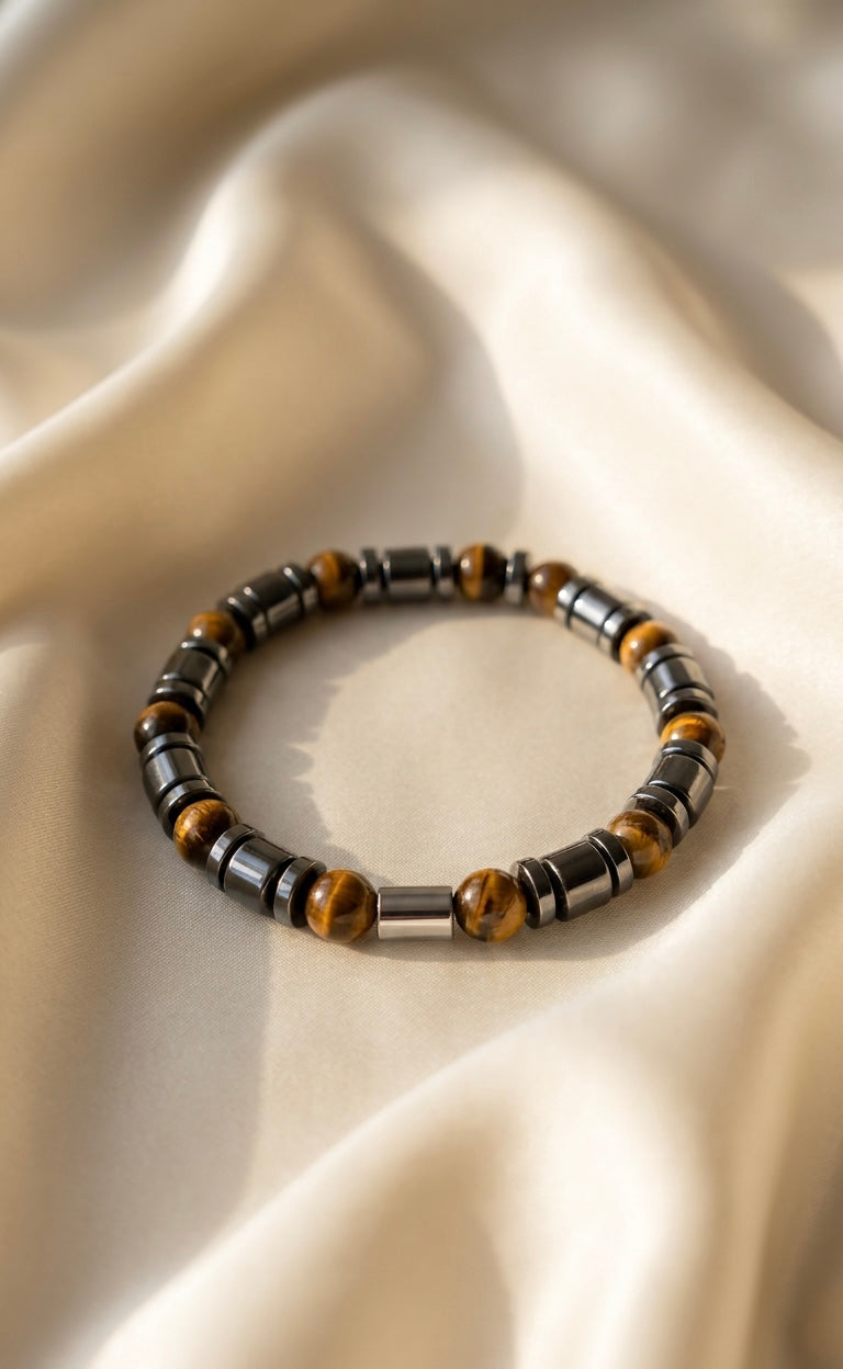 Luxury Tiger’s Eye & Hematite Bracelet