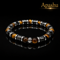 Luxury Tiger Eye & Hematite Men's Bracelet – 8mm Natural Stone