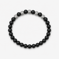 Natural Black Onyx Bracelet 19 cm – Any Size Available – Unisex Crystal Bead Bracelet