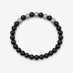 Natural Black Onyx Bracelet 19 cm – Any Size Available – Unisex Crystal Bead Bracelet