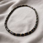 Hematite & Black Onyx Men’s Necklace – 26 Inch – 6mm Beads