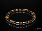 Men’s Tiger Eye & Hematite Bracelet – 6mm Beads – Handmade