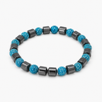 Blue Crackle Agate & Hematite Bracelet – Premium Luxury Design