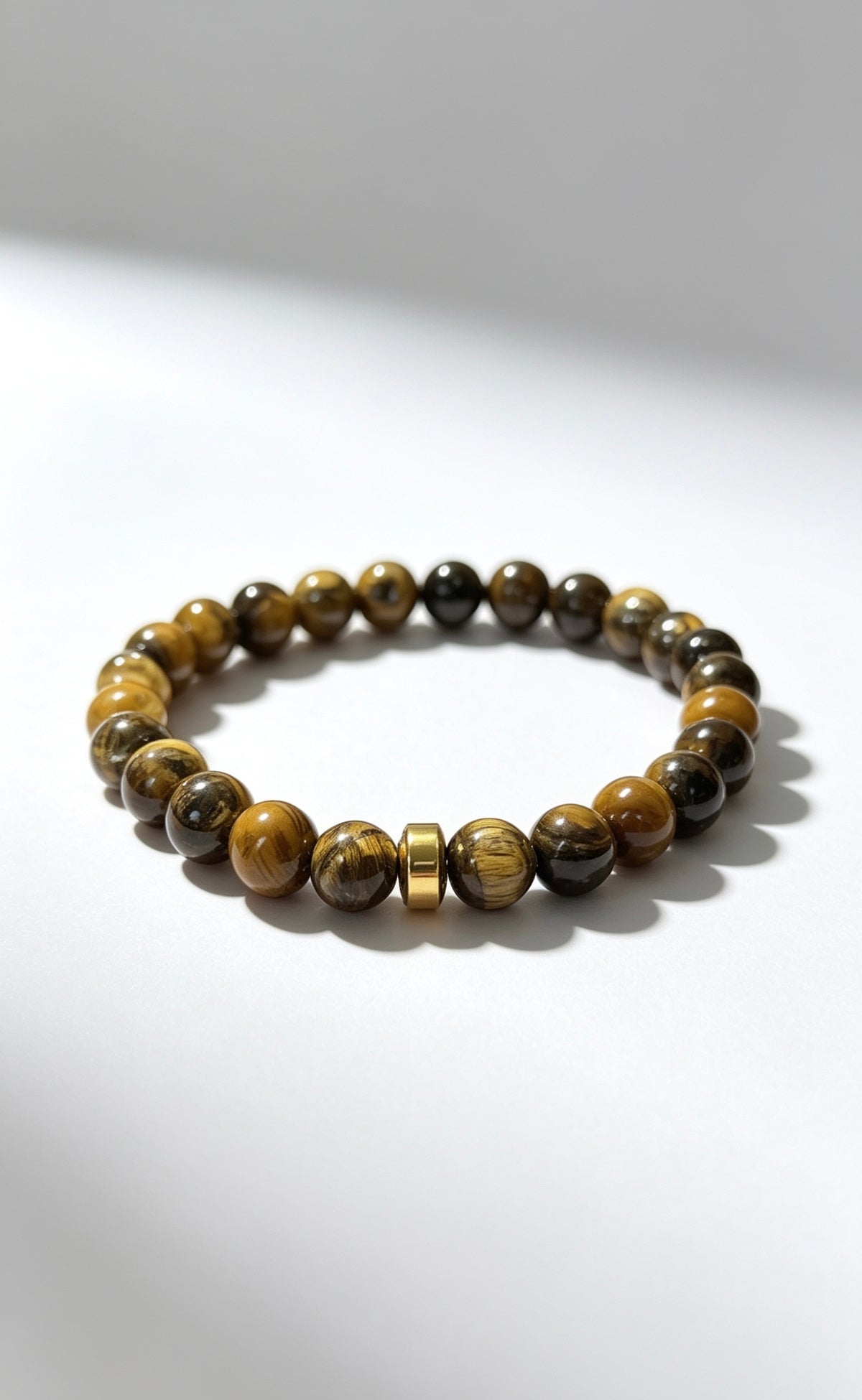 Natural Tiger Eye Bracelet 8mm | Men’s Gemstone Bracelet | 19cm | Handmade Natural Stone Jewellery