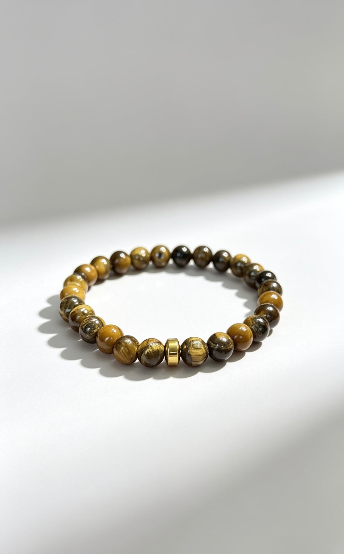 Natural Tiger Eye Bracelet 8mm | Men’s Gemstone Bracelet | 19cm | Handmade Natural Stone Jewellery