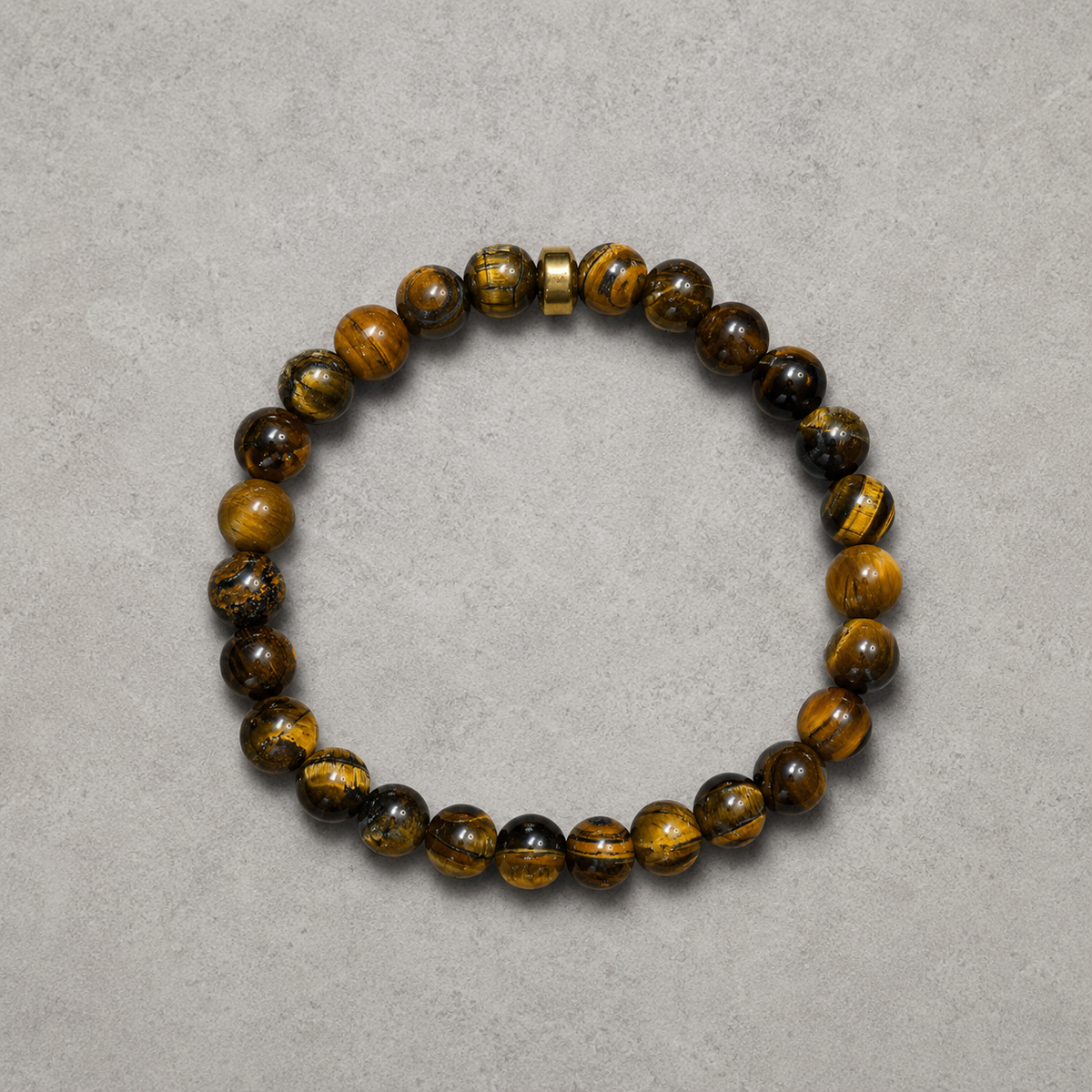 Natural Tiger Eye Bracelet 8mm | Men’s Gemstone Bracelet | 19cm | Handmade Natural Stone Jewellery