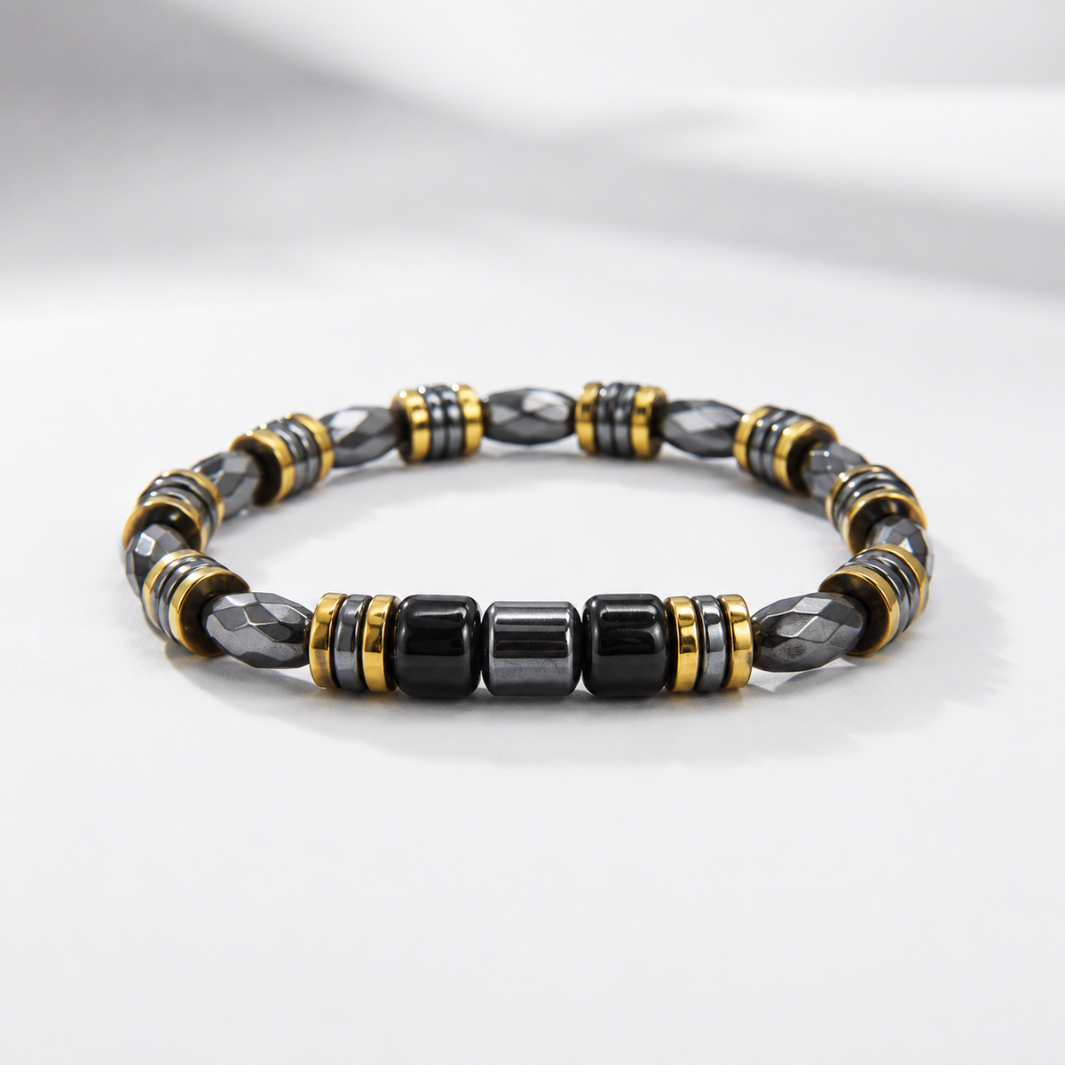 Premium Hematite & Black Onyx Bracelet for Men