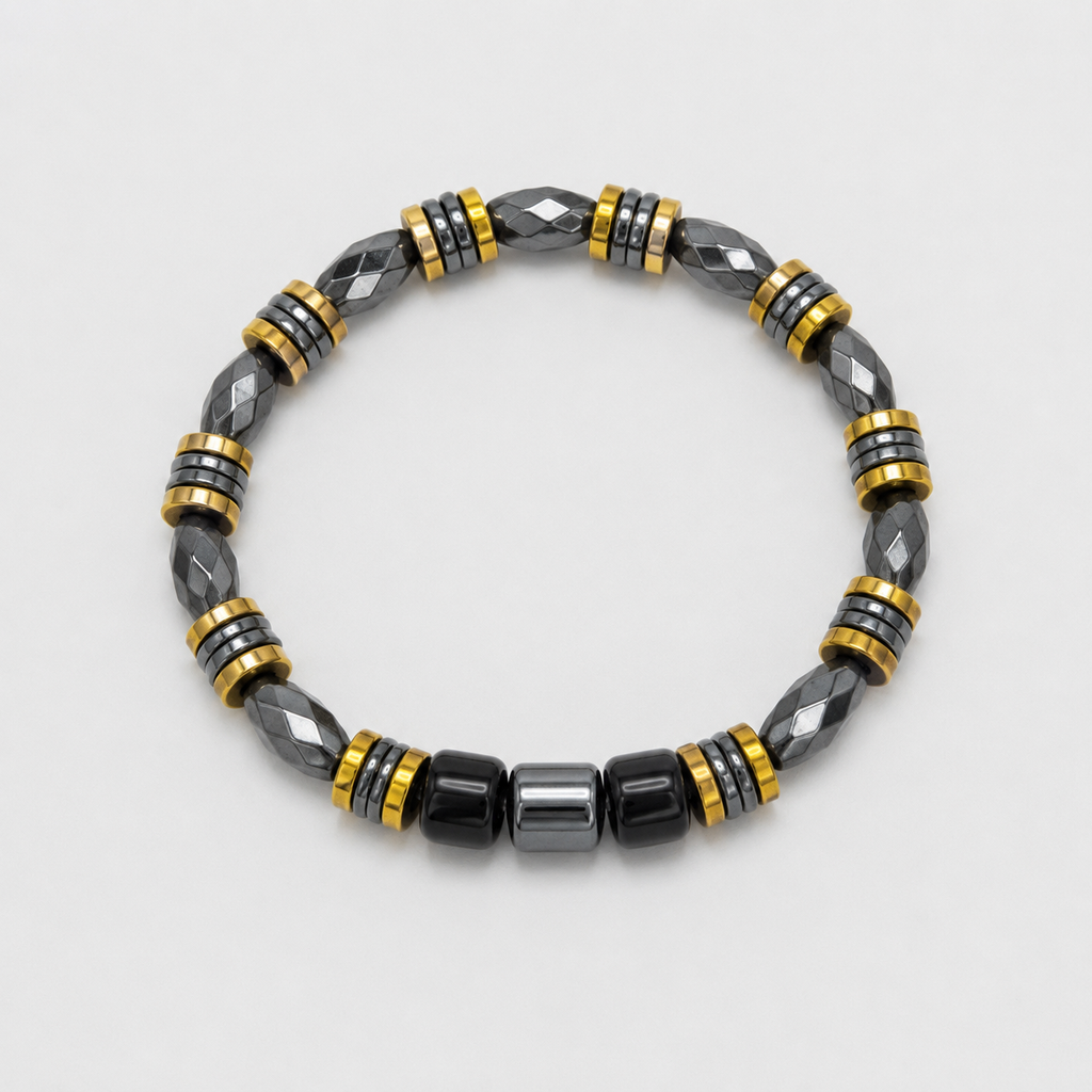 Premium Hematite & Black Onyx Bracelet for Men