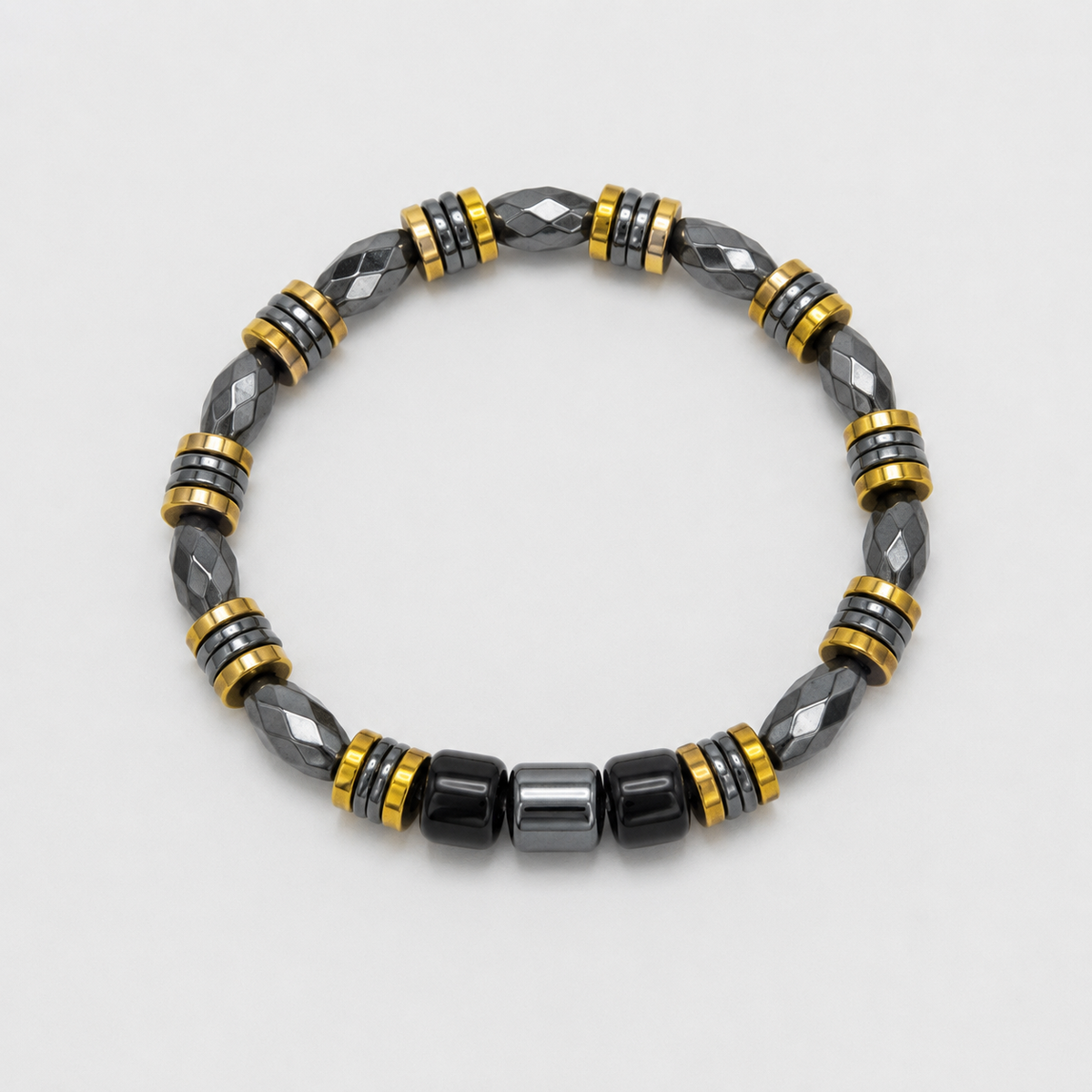 Premium Hematite & Black Onyx Bracelet for Men