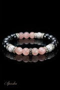 Luxury Women’s Onyx & Hematite Bracelet – Natural Gemstones