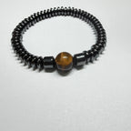 Men's Black Hematite & Tiger Eye Bracelet – Strength, Confidence & Timeless Elegance