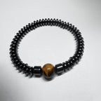 Men's Black Hematite & Tiger Eye Bracelet – Strength, Confidence & Timeless Elegance