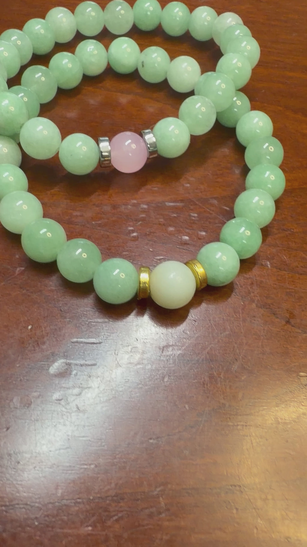 Natural Stone Couple Bracelet Set – Matching Beaded Bracelets – Handmade – 17cm – Any Size Available