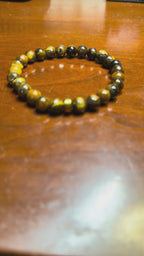 Natural Tiger Eye Bracelet 8mm | Men’s Gemstone Bracelet | 19cm | Handmade Natural Stone Jewellery