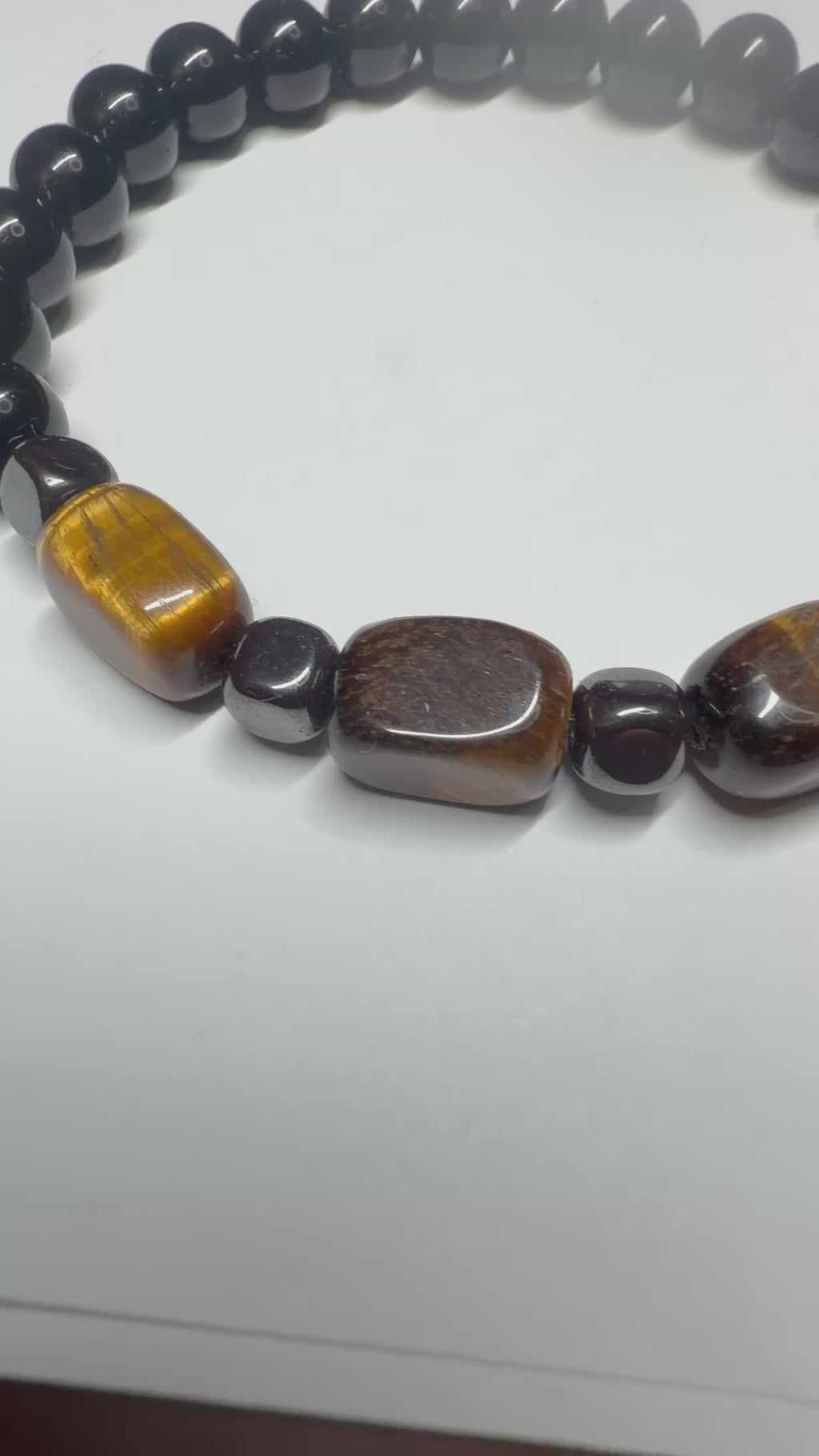 Men's Black Onyx & Tiger Eye Bracelet – Natural Gemstone & Hematite | Handmade Luxury Jewellery